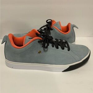 Under Armour Gray Sneakers with Orange Liner and Black Laces